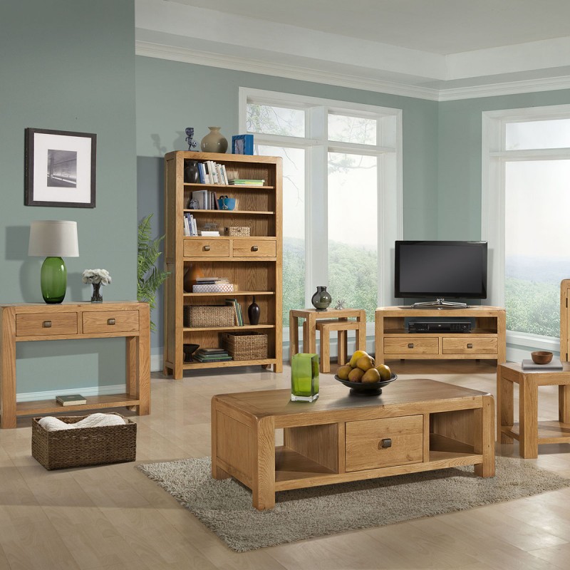 Avon Oak Small Console 1 Drawer and Shelf