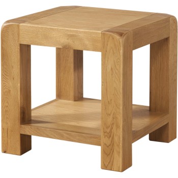 Avon Oak Lamp Table with Shelf