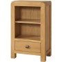Avon Oak Low Bookcase with Drawer