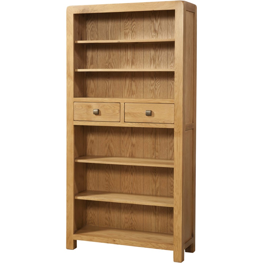 Avon Oak Tall Bookcase with 2 Drawers Avon Oak Tall Bookcase with 2 Drawers