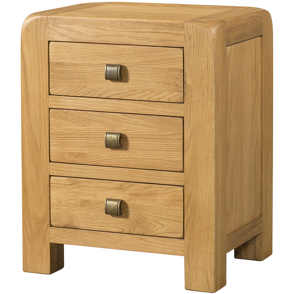Avon Oak 3 Drawer Bedside Avon Oak 3 Drawer Bedside