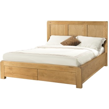 Avon Oak 4' 6" Double Bed with 2 Storage Drawers