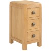 Avon Oak Compact 3 Drawer Bedside