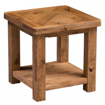 Aztec Oak Lamp Table