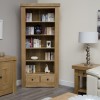Bordeaux Oak Large Bookcase with Drawers