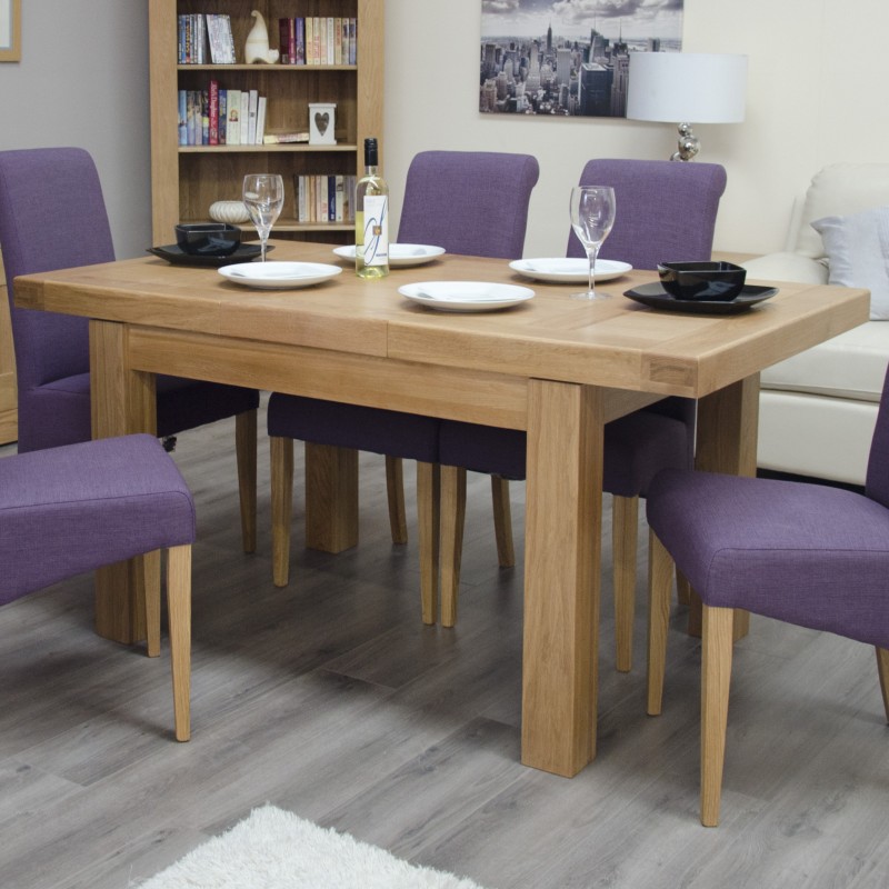 Bordeaux Oak Small 1 Leaf Extending Dining Table