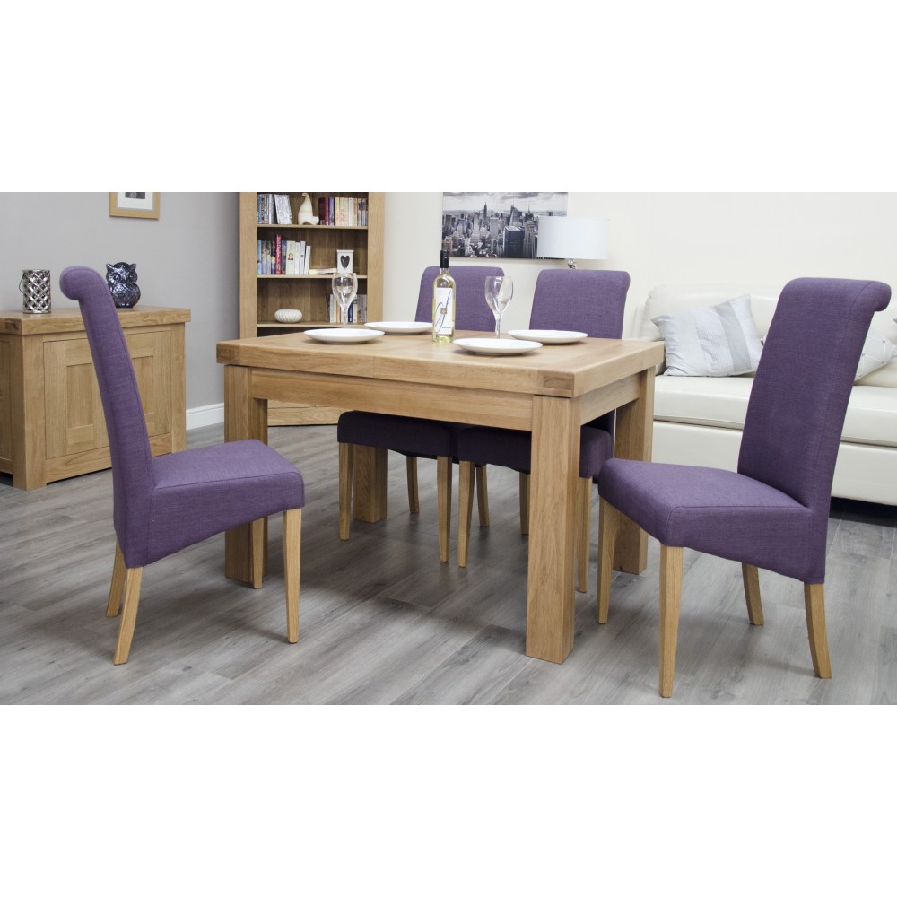 Bordeaux Oak Small 1 Leaf Extending Dining Table