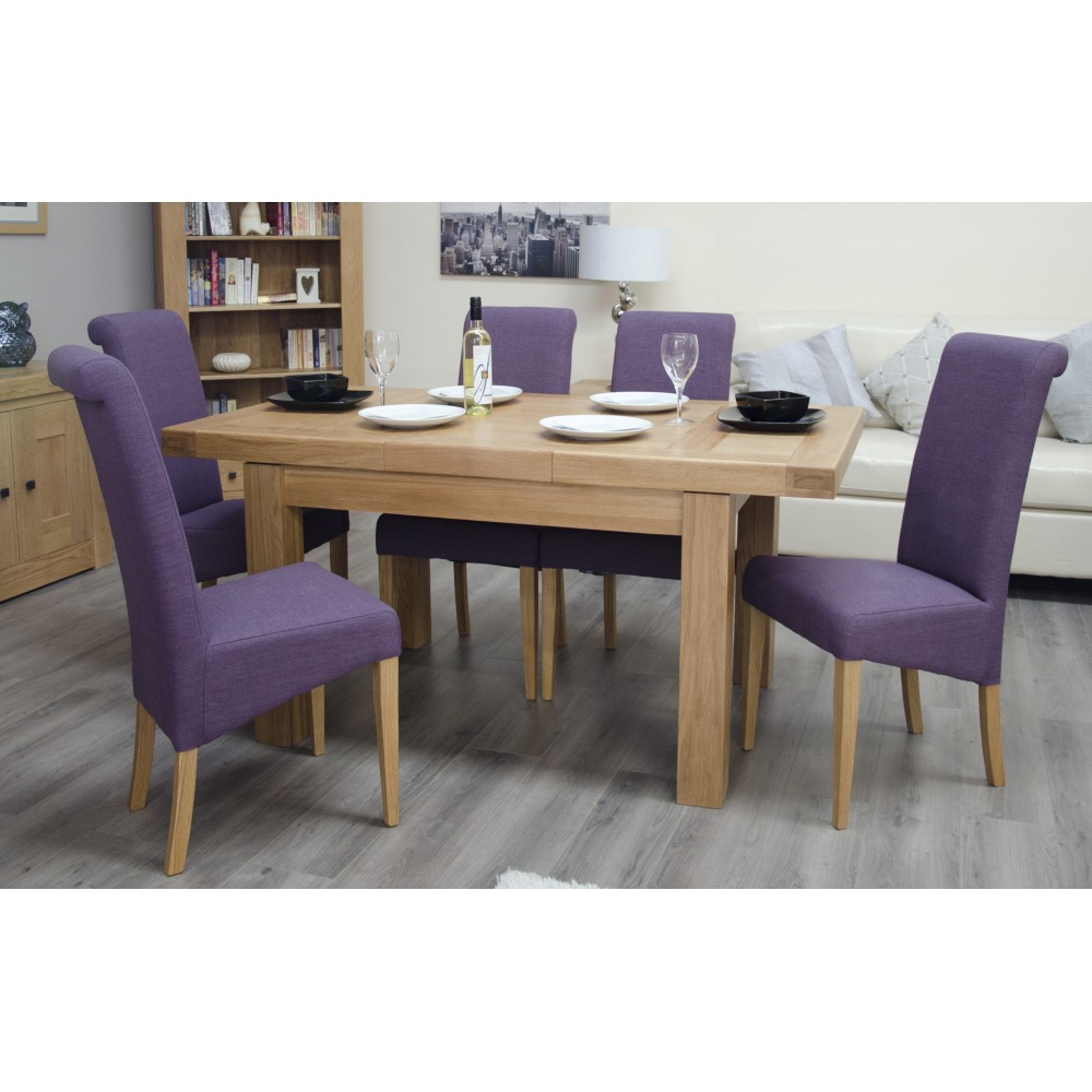 Bordeaux Oak Small 1 Leaf Extending Dining Table