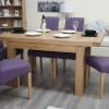 Bordeaux Oak Small 1 Leaf Extending Dining Table