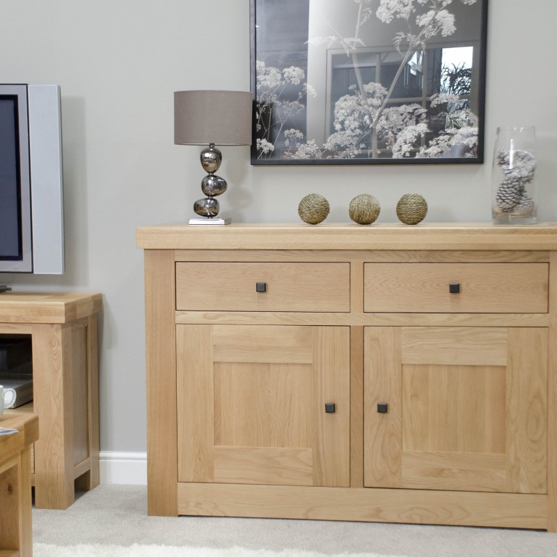 Bordeaux Oak 2 Door 2 Drawer Sideboard
