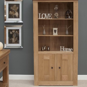 Bordeaux Oak 2 Door Bookcase