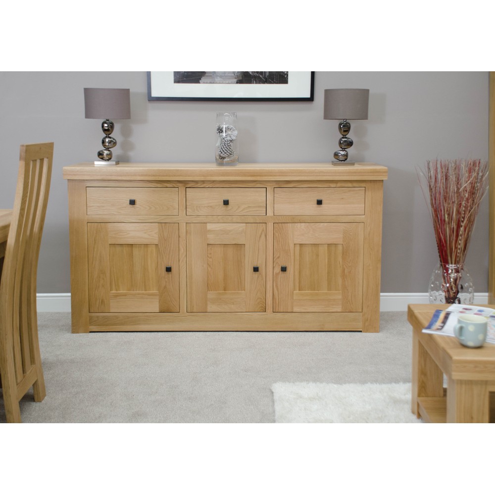 Bordeaux Oak 3 Door 3 Drawer Sideboard