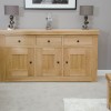 Bordeaux Oak 3 Door 3 Drawer Sideboard