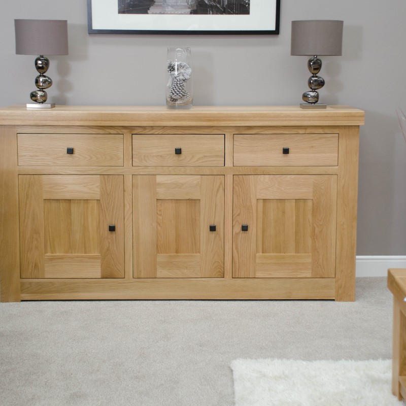 Bordeaux Oak 3 Door 3 Drawer Sideboard