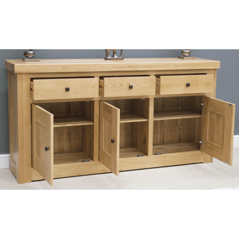 Bordeaux Oak 3 Door 3 Drawer Sideboard