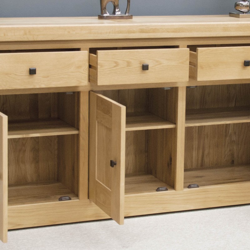 Bordeaux Oak 3 Door 3 Drawer Sideboard