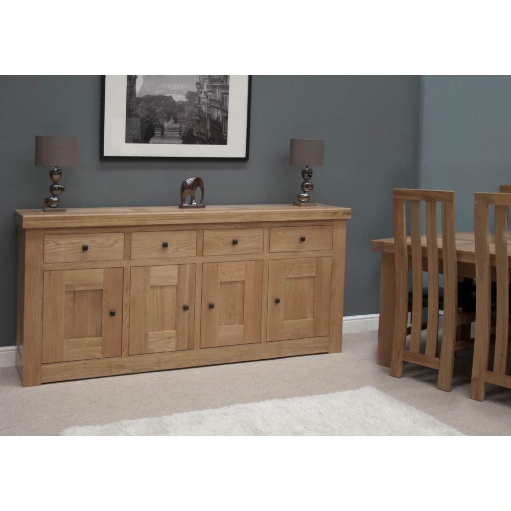 Bordeaux Oak 4 Door 4 Drawer Sideboard