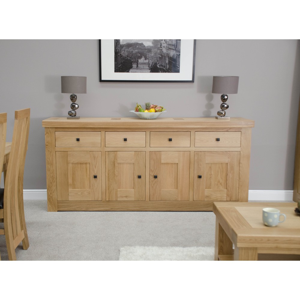 Bordeaux Oak 4 Door 4 Drawer Sideboard