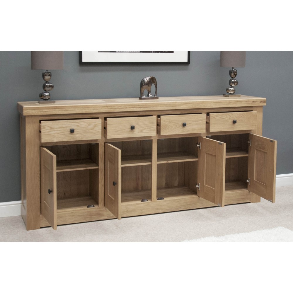 Bordeaux Oak 4 Door 4 Drawer Sideboard