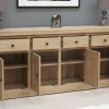 Bordeaux Oak 4 Door 4 Drawer Sideboard