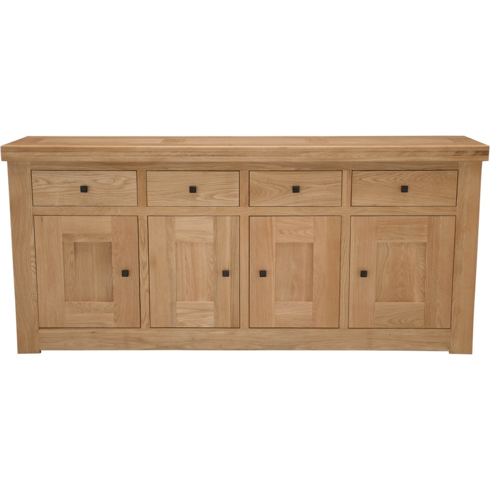 Bordeaux Oak 4 Door 4 Drawer Sideboard