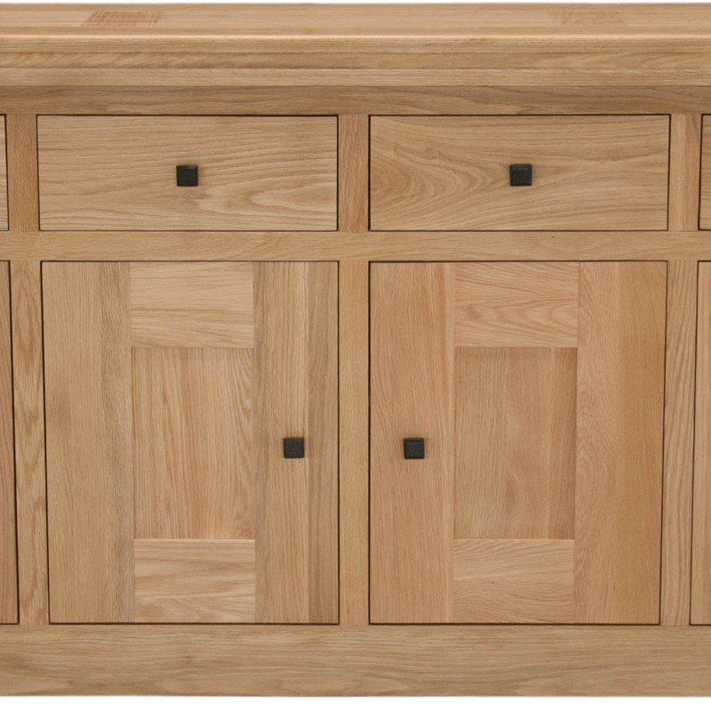 Bordeaux Oak 4 Door 4 Drawer Sideboard