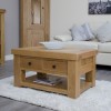 Bordeaux Oak Coffee Table with Drawers and Shelf