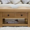 Bordeaux Oak Coffee Table with Drawers and Shelf