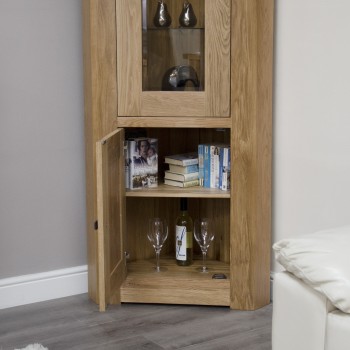 Bordeaux Oak Corner Display Unit