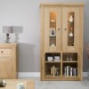 Bordeaux Oak Glass Cabinet