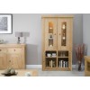 Bordeaux Oak Glass Cabinet