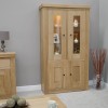 Bordeaux Oak Glass Cabinet