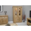 Bordeaux Oak Glass Cabinet