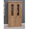 Bordeaux Oak Glass Cabinet