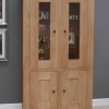Bordeaux Oak Glass Cabinet
