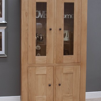 Bordeaux Oak Glass Cabinet