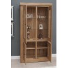 Bordeaux Oak Glass Cabinet
