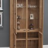 Bordeaux Oak Glass Cabinet