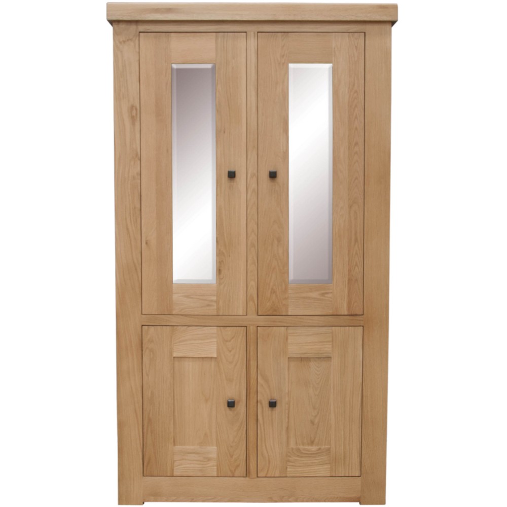 Bordeaux Oak Glass Cabinet