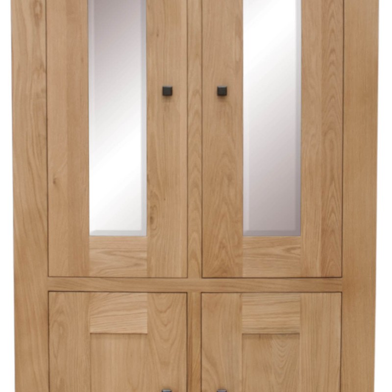 Bordeaux Oak Glass Cabinet