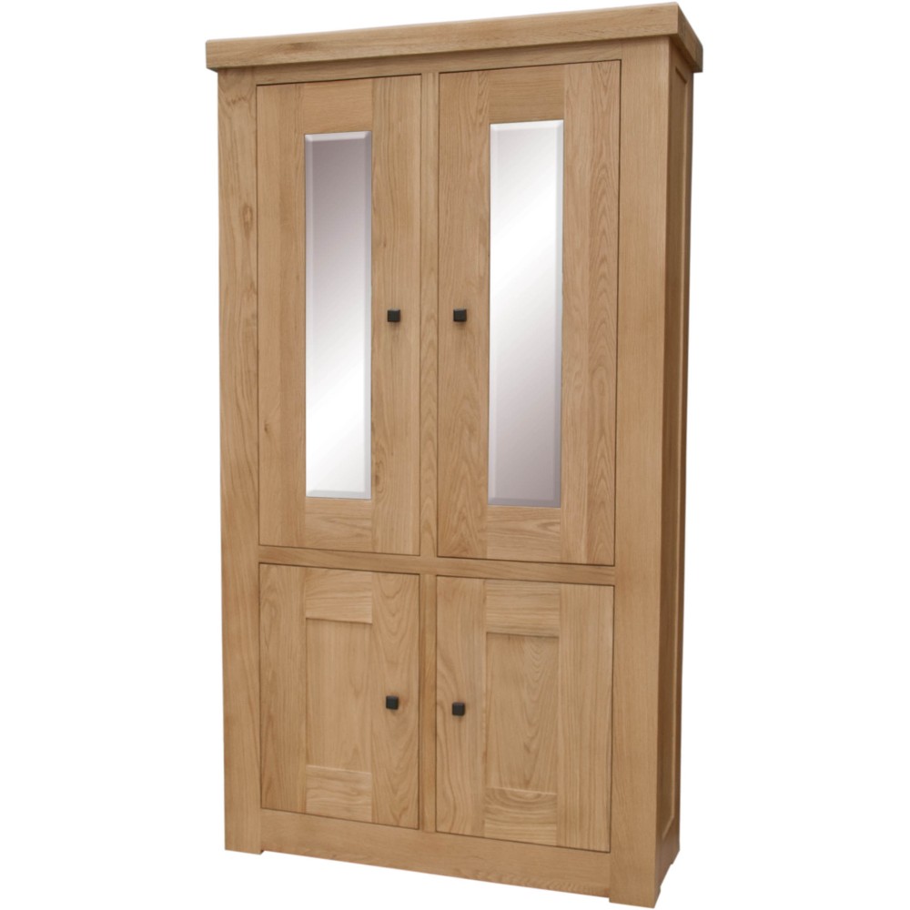 Bordeaux Oak Glass Cabinet