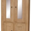 Bordeaux Oak Glass Cabinet