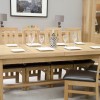 Bordeaux Oak Twin Panel GRAND Extending Dining Table 
