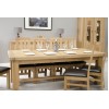 Bordeaux Oak Twin Panel GRAND Extending Dining Table