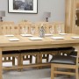 Bordeaux Oak Twin Panel GRAND Extending Dining Table 
