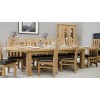 Bordeaux Oak Twin Panel GRAND Extending Dining Table
