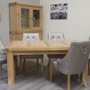 Bordeaux Oak Twin Panel LARGE Extending Dining Table 