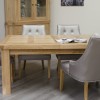 Bordeaux Oak Twin Panel LARGE Extending Dining Table 