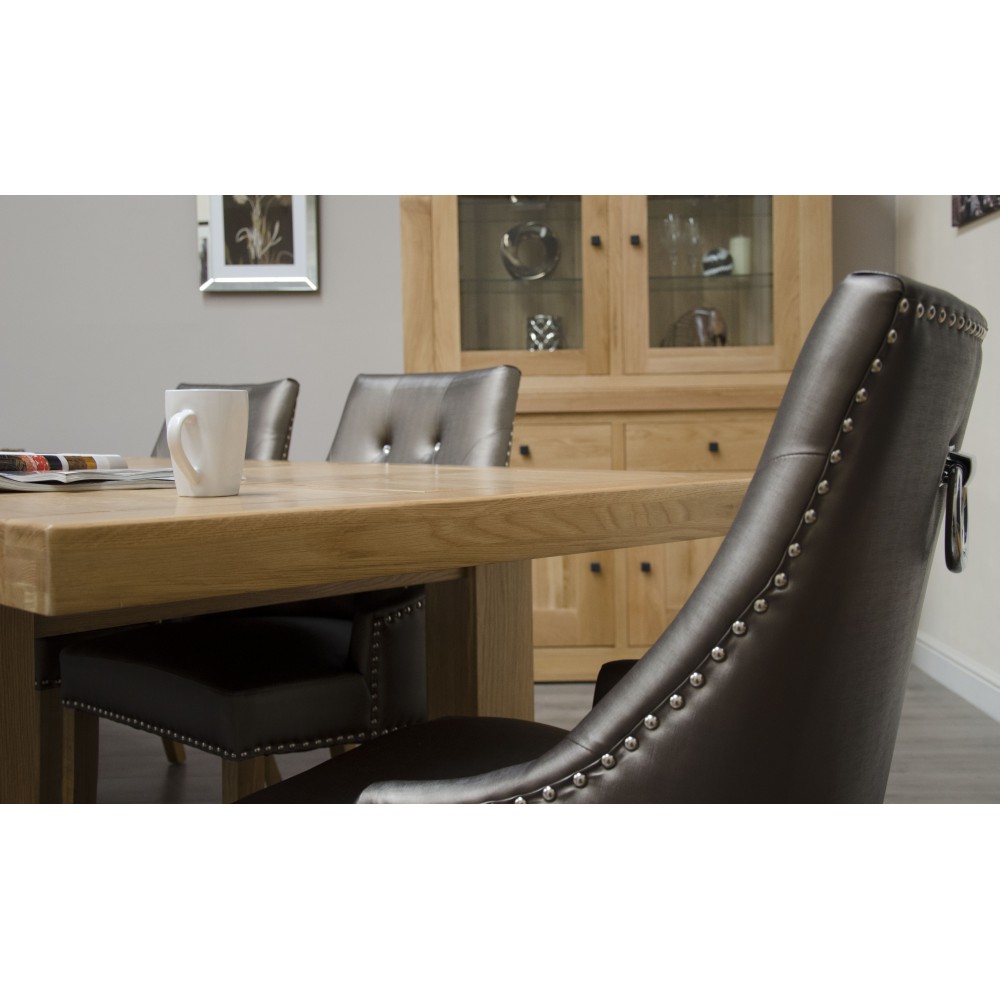 Bordeaux Oak Twin Panel LARGE Extending Dining Table