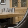 Bordeaux Oak Twin Panel LARGE Extending Dining Table 